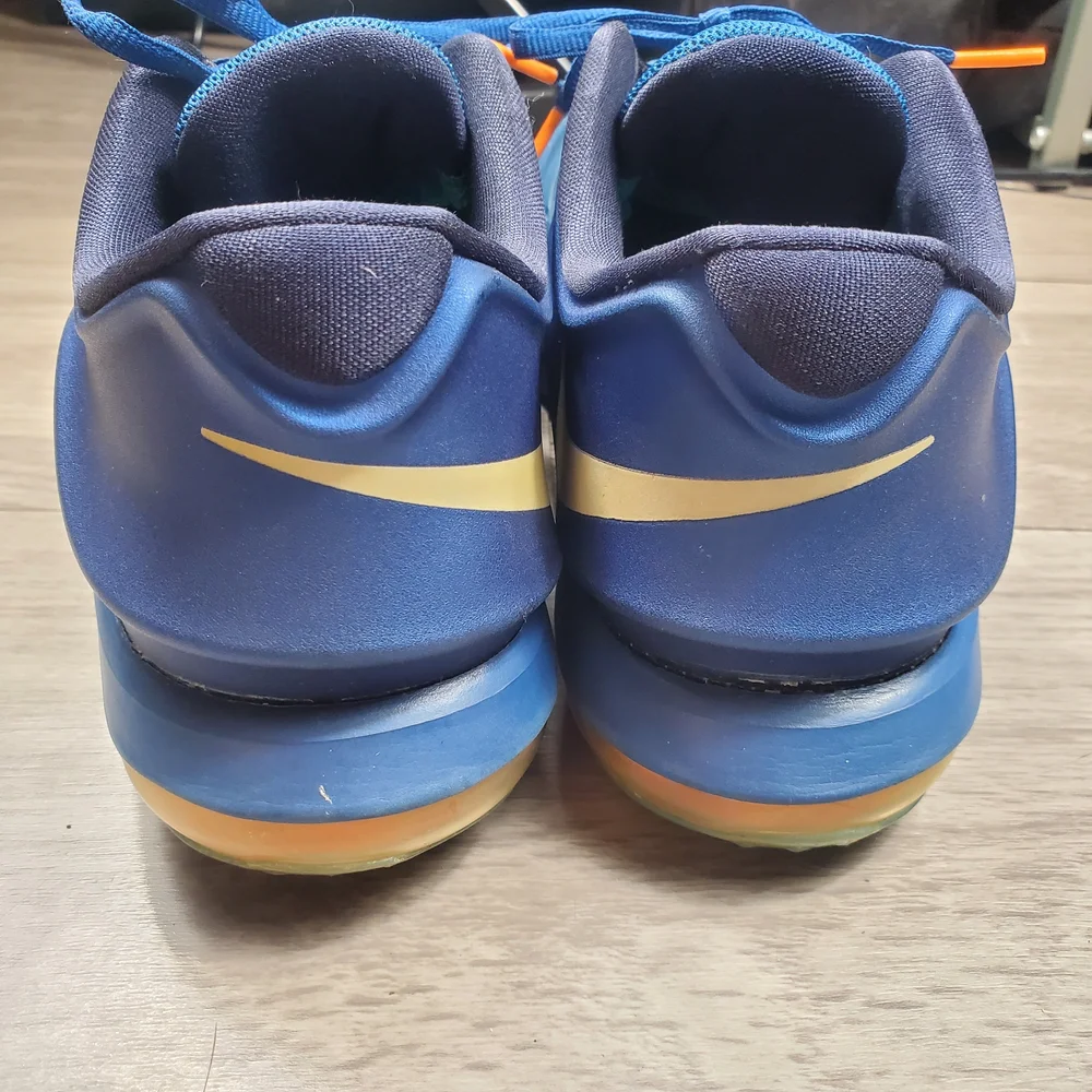 Nike KD 7 GS Elevate 669942-400 7Y Blue Silver Kevin Durant Basketball Shoes